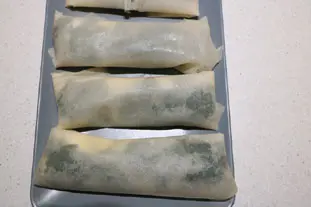 Spinach and cashew brik rolls : Photo of step #6