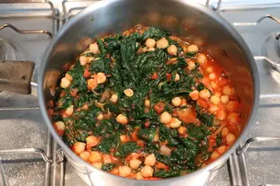 Spinach and chick peas "à la milanaise"