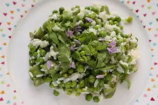 Baby broad beans and peas with rice and mascarpone  : Photo of step #26