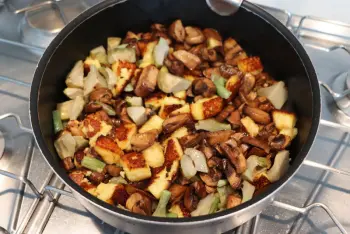 Polenta with artichokes and mushrooms : Photo of step #26