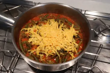 Green beans with tomato and cheddar cheese : Photo of step #26