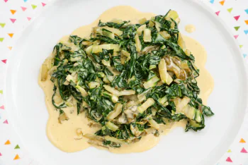 Swiss chard with cream and sorrel