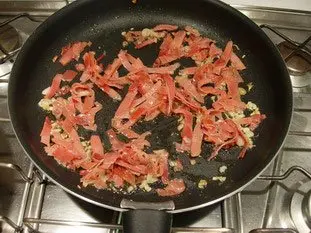 Sautéd broccoli with ham : Photo of step #5