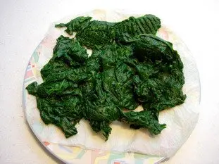 Fresh spinach with cream