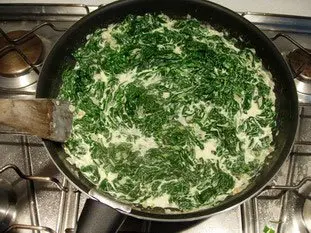 Fresh spinach with cream : Photo of step #6