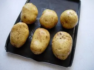 Baked potoatoes with herb butter or cream  : Photo of step #1