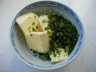 Baked potoatoes with herb butter or cream 