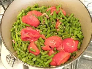 Green beans with tomatoes : Photo of step #8