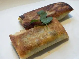 Spinach brik parcels