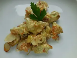 Purple artichokes braised in white wine
