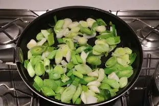 Steamed leeks with morel sabayon : Photo of step #4