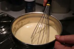 Steamed leeks with morel sabayon : Photo of step #7