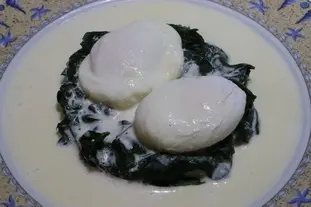 Poached eggs with spinach and Comté milk : Photo of step #9