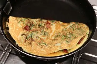 Bacon and cabbage omelette : Photo of step #6