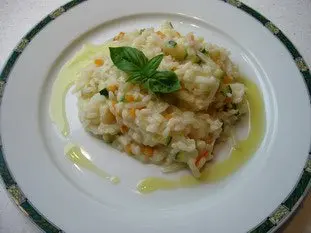 Creamy risotto with vegetables 