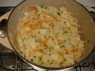 Creamy risotto with vegetables 