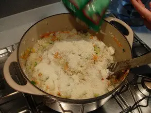 Creamy risotto with vegetables  : Photo of step #22