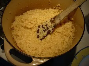 Creamy risotto with diced vegetables and flax seeds : Photo of step #10