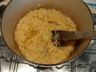 Creamy risotto with diced vegetables and flax seeds : Photo of step #6