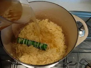 Creamy risotto with diced vegetables and flax seeds : Photo of step #8