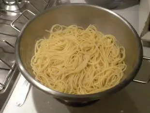 Spaghetti with smoked salmon : Photo of step #3