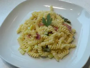 Pasta with green asparagus : Photo of step #7