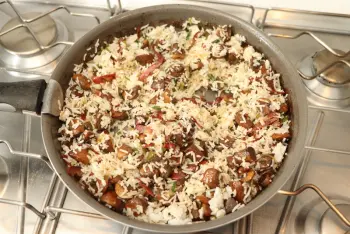 Fried Rice with mushrooms and ham : Stage 14