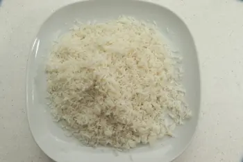 Fried Rice with mushrooms and ham : Stage 3
