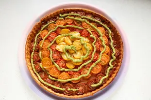 Thin cherry tomato and pesto tart : Photo of step #26