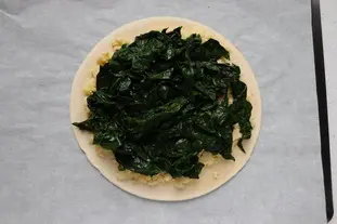 Thin spinach and potato tart