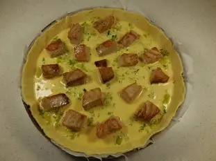 Leek and fresh tuna tart : Photo of step #9