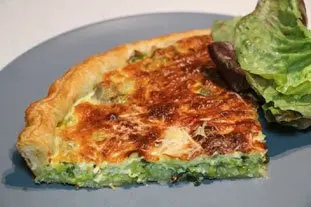 Leek and artichoke tart à la piémontaise