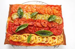 Fine multi-tomato tart