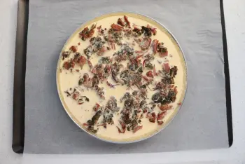 Sorrel and potato quiche