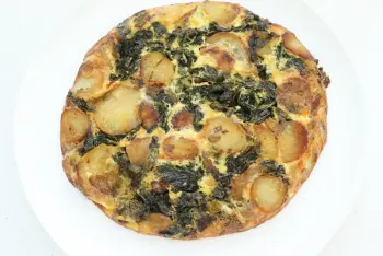 No-pastry spinach and potato quiche