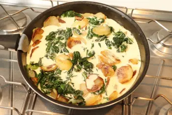 No-pastry spinach and potato quiche