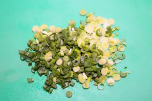 Ham and cheese slices with spring onions : Photo of step #2