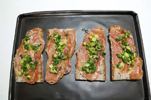 Ham and cheese slices with spring onions : Photo of step #7