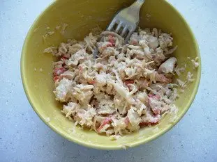 Crab and smoked salmon club sandwiches  : Photo of step #1