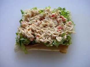 Crab and smoked salmon club sandwiches  : Photo of step #9