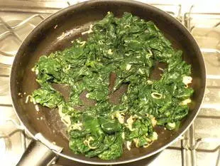 Gratin slices with spinach
