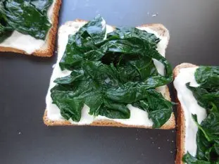 Spinach Croque-monsieur  : Photo of step #3