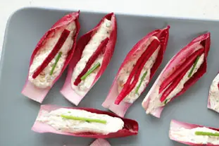 Red endive appetizers