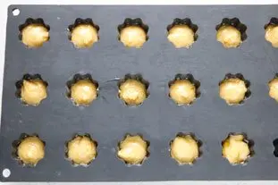 Savoury mini-madeleines with 2 cheeses