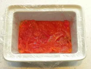 Tomato and cream cheese terrine : Photo of step #8
