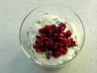 Beetroot and cream cheese verrines : Photo of step #6