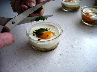 Cocotte eggs with Comté : Photo of step #8