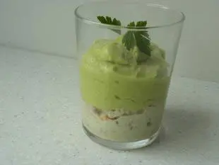 Verrine of avocado mousse and crab : Photo of step #26