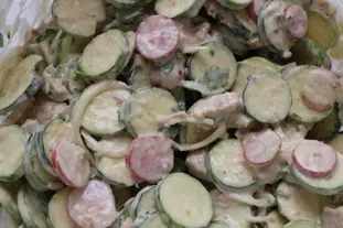 Baby courgette salad