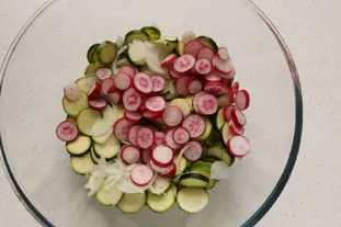 Baby courgette salad